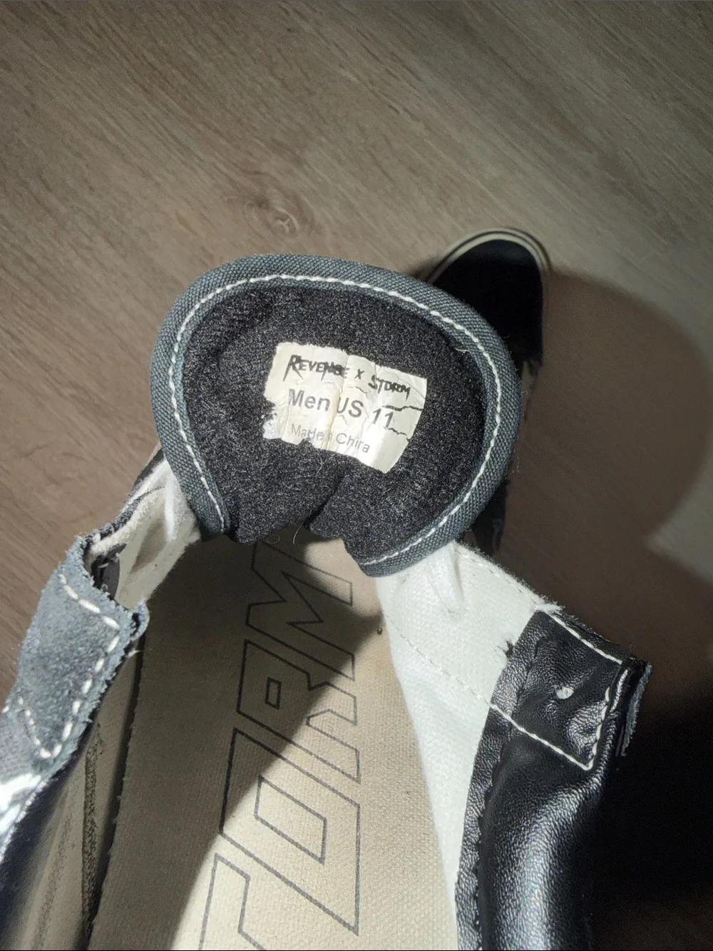 Revenge X Storm Black & White Bandanna Style Low-Top Sneakers